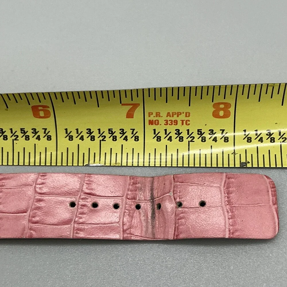 Fossil F2 Womens Watch 25mm Pink MOP Crystals Leather Date ES-9720 New Battery